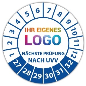 Prüfplakette Geprüft nach UVV nächster Prüftermin logo