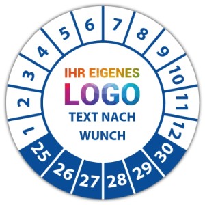 Prüfplaketten mit Ihrem Text