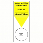 Leiter und tritte Prüfung gemäß BGV-36 Grundplakette - 