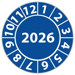 Prüfplakette mit Jahr - 