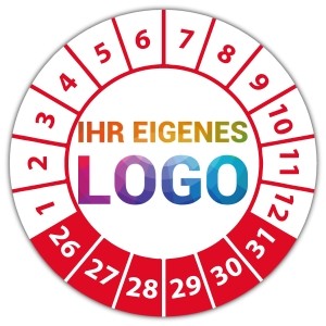 Prüfplakette Dokumentenfolie mit Logo - 