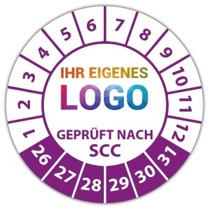Prüfplakette Geprüft nach SCC -  logo