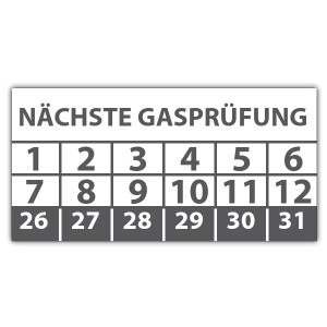 Prüfplakette Nächste GasPrüfung - 