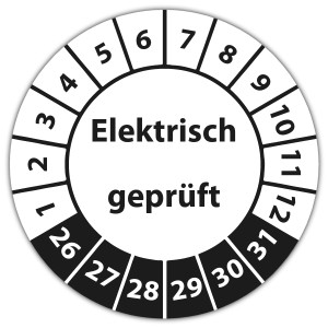 Prüfplakette Elektrisch geprüft - 