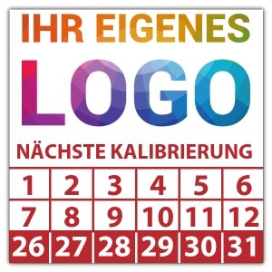 Prüfplakette Dokumentenfolie Nächste Kalibrierung -  logo