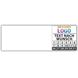 Kabelprüfplakette mit Logo und Wunschtext - 