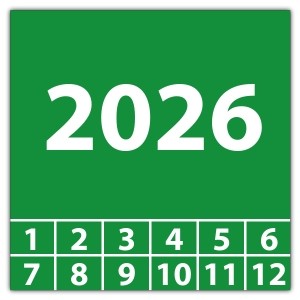 Prüfplakette mit Jahr - 