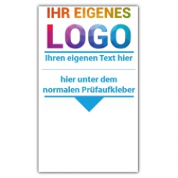 Grundplakette mit Logo und Wunschtext - Prüfplaketten mit Logo und Wunschtext