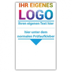 Grundplakette mit Logo und Wunschtext - DGUV 208-016 - Leitern und Tritte