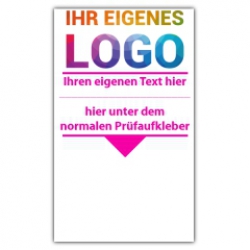 Grundplakette mit Logo und Wunschtext - DGUV 208-016 - Leitern und Tritte