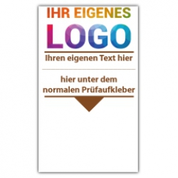 Grundplakette mit Logo und Wunschtext - Pruefplaketten