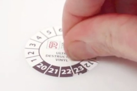 Neu! Ultra-Destructable Prüfplaketten