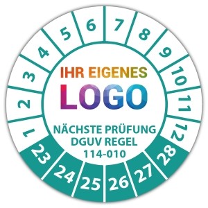 Prüfplakette Nächste Prüfung DGUV Regel 114-010 -  logo