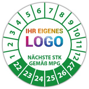 Prüfplakette Nächste STK gemäß MPG - Prüfplaketten Medizin logo