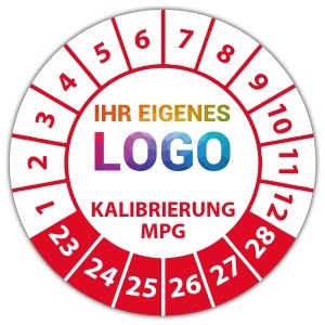 Prüfplakette Nächste Kalibrierung gemäß MPG - Prüfplaketten Medizin logo