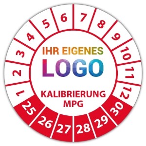 Prüfplakette Nächste Kalibrierung gemäß MPG - Kalibrierungsaufkleber logo