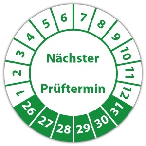 Prüfplakette Nächster Prüftermin - Prüfplaketten Neutral