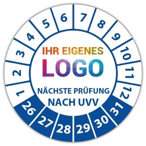 Prüfplakette Geprüft nach UVV nächster Prüftermin - Prüfplaketten UVV logo