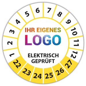 Prüfplakette Elektrisch geprüft - Prüfplaketten VDE / Elektro logo