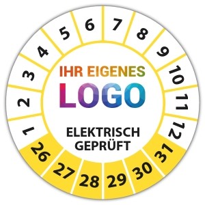 Prüfplakette Elektrisch geprüft - Prüfplaketten VDE / Elektro logo