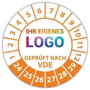 Prüfplakette Geprüft nach VDE - Prüfplaketten VDE / Elektro logo