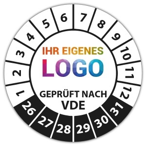 Prüfplakette Geprüft nach VDE - Prüfplaketten VDE / Elektro logo