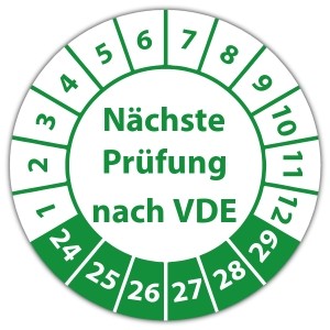 Prüfplakette "Nächste Prüfung nach VDE"