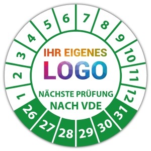 Prüfplakette Nächste Prüfung nach VDE - Prüfplaketten VDE / Elektro logo
