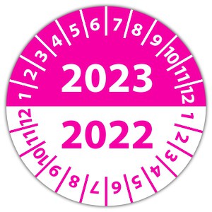 Prüfplakette mit 2 Jahre - Jahr aufkleber 2022
