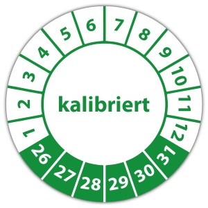 Prüfplakette kalibriert - Prüfplaketten VDE / Elektro