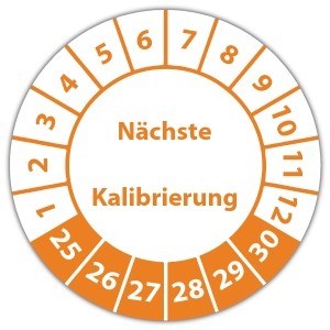 Prüfplakette Nächste Kalibrierung - Prüfplaketten VDE / Elektro