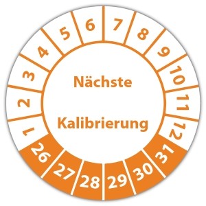 Prüfplakette Nächste Kalibrierung - Prüfplaketten VDE / Elektro