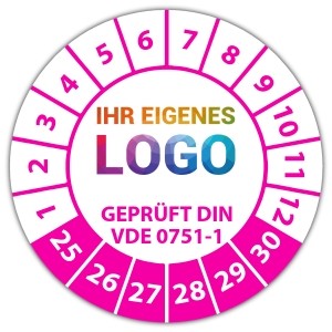 Prüfplakette Geprüft DIN VDE 0751-1 - Prüfplaketten VDE / Elektro logo