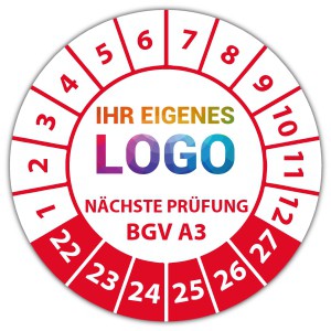 Prüfplakette Geprüft nach BGV A3 Nächster Prüftermin -  logo