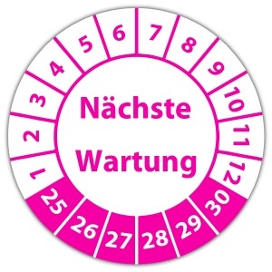 Prüfplakette "Nächste Wartung"