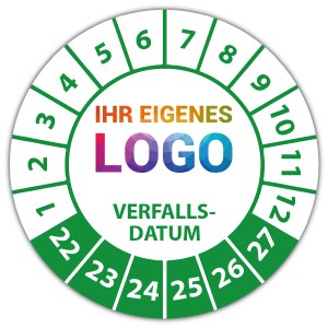 Prüfplakette Verfallsdatum - Prüfplaketten auf Rolle logo