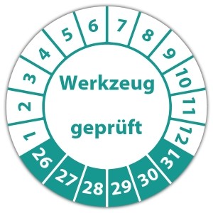 Prüfplakette Werkzeug geprüft - Prüfplaketten Neutral