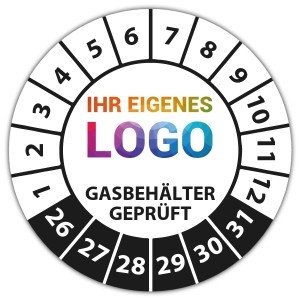 Prüfplakette Gasbehälter geprüft - Prüfplaketten Neutral logo