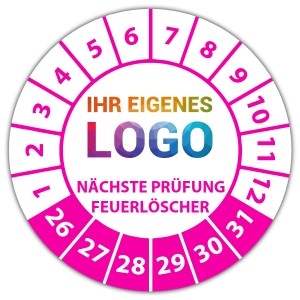 Prüfplakette Feuerlöscher geprüft Nächster Prüftermin - Prüfplaketten Neutral logo