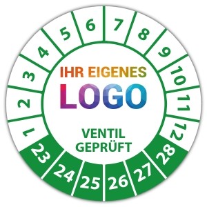 Prüfplakette Ventil geprüft - Prüfplaketten auf Rolle logo