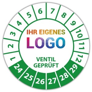 Prüfplakette Ventil geprüft - Prüfplaketten Neutral logo