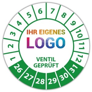 Prüfplakette Ventil geprüft - Prüfplaketten Neutral logo