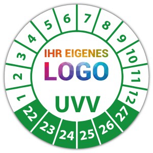 Prüfplakette UVV - Prüfplaketten auf Rolle logo