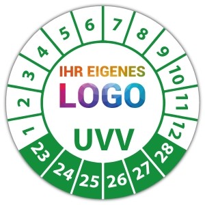 Prüfplakette UVV - DGUV Vorschrift 70 - Prüfkennzeichnung logo