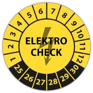 Prüfplakette Elektro-Check - Prüfplaketten auf Bogen