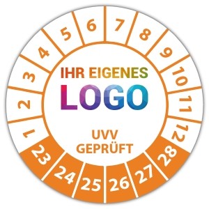Prüfplakette UVV Geprüft - Prüfplaketten auf Bogen logo