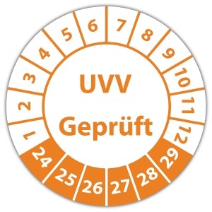 Prüfplakette "UVV Geprüft"