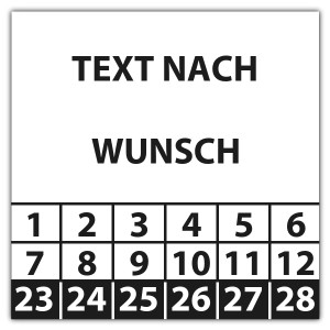 Prüfplakette mit Wunschtext - Prüfplaketten mit Werbung