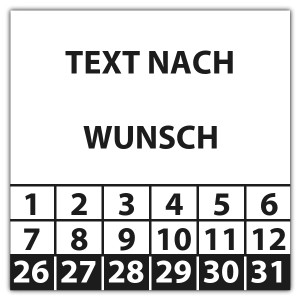 Prüfplakette mit Wunschtext - Prüfplaketten mit Werbung