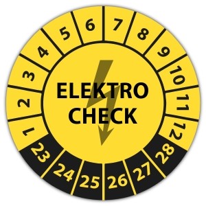 Prüfplakette Dokumentenfolie Elektro-Check - 